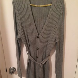 Grey long cardigan
